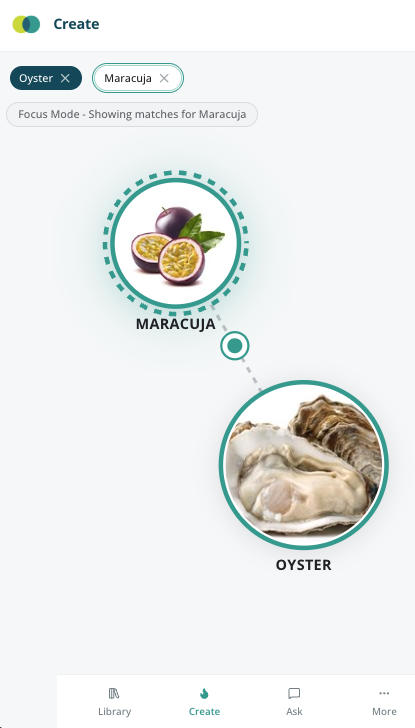 Select ingredients and explore pairings