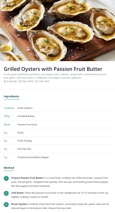 AI generated recipe